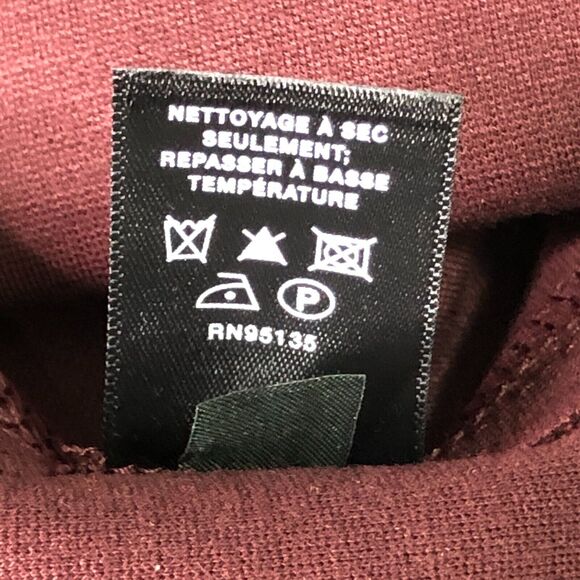 Lafayette 148 New York Size M Dress Shift Burgundy Back Zip Ponte Stretch Knit - Picture 13 of 16